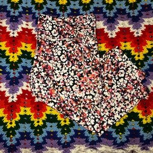 floral crop leggings